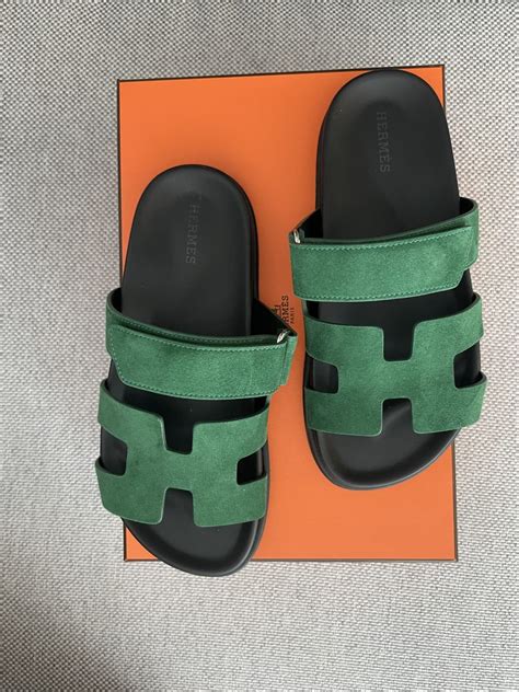 hermes green slippers|hermes female slippers.